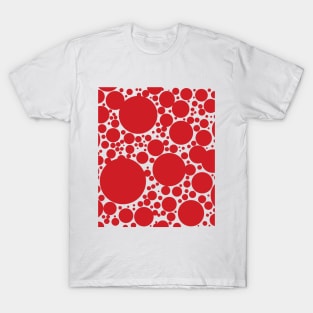 Red Polka Dots Pattern T-Shirt